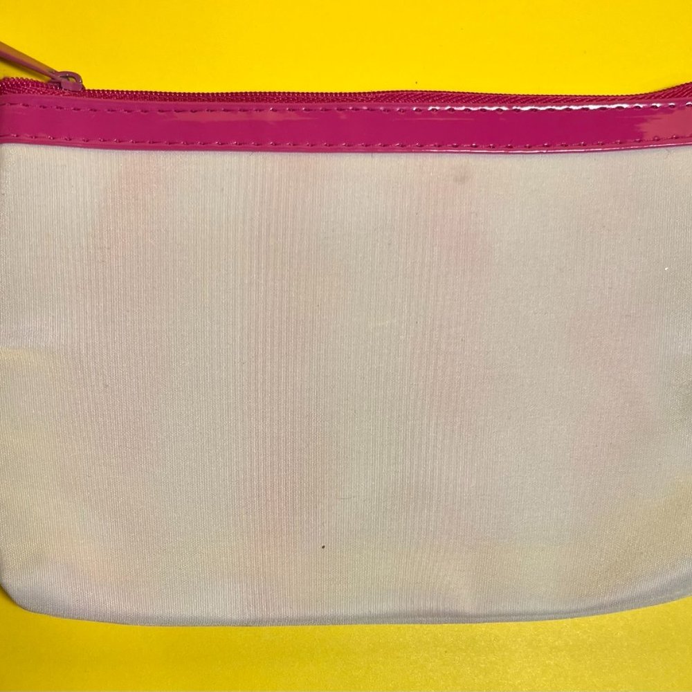 Ipsy Pink and White Makeup Bag